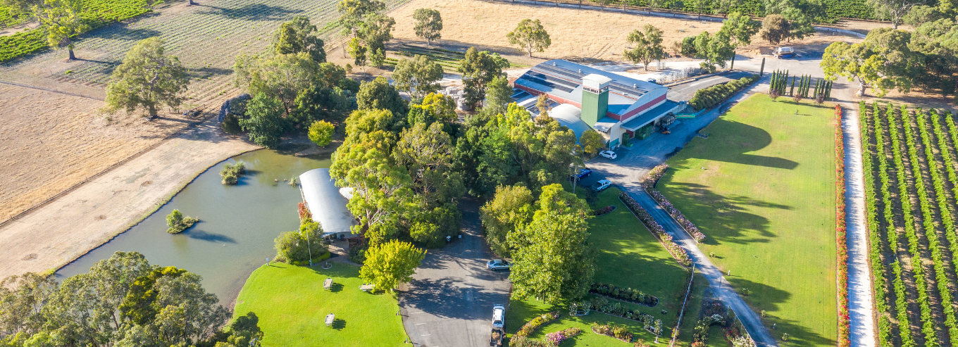 Aerial view of Balnaves of Coonawarra